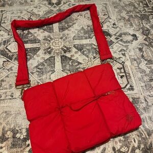 Red Quilted Shoulder Bag